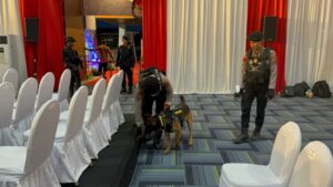 Pengamanan Debat Cagub/Cawagub Kaltara 2024 Polda Kaltara Libatkan Unit K 9