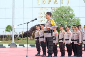 Apel Siaga Imbangan Pelantikan Presiden dan Wakil Presiden RI di Polda Kaltara