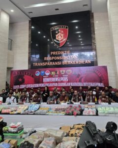 Kapolda Kalimantan Utara Hadiri Press Release Pengungkapan Jaringan Narkoba Internasional