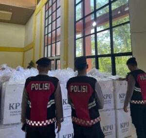 Personel Subsatgas Pam Giat OMP Kayan 2024 Melaksanakan Patroli ke Kantor PPK Kecamatan Tanjung Selor