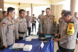 Kapolda Kaltara Pimpin Langsung Apel Pemeriksaan Senpi dan Amunisi: Pastikan Kesiapan Operasional Maksimal