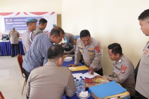 Tim Itwasum Mabes Polri Melaksanakan Kegiatan Monitoring dan Evaluasi terhadap Pengawasan dan Pengendalian Senpi di Polda Kalimantan Utara