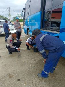 Ramp Check Kenderaan Damri Oleh Personel Ops Keselamatan Kayan 2025 Guna Pastikan Keamanan Angkutan Umum
