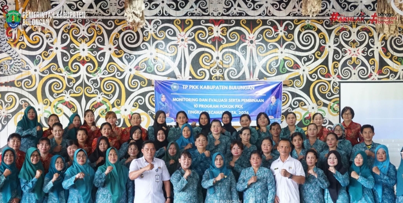 Ketua TP PKK Bulungan Laksanakan Monitoring di Tanjung  Palas Barat.